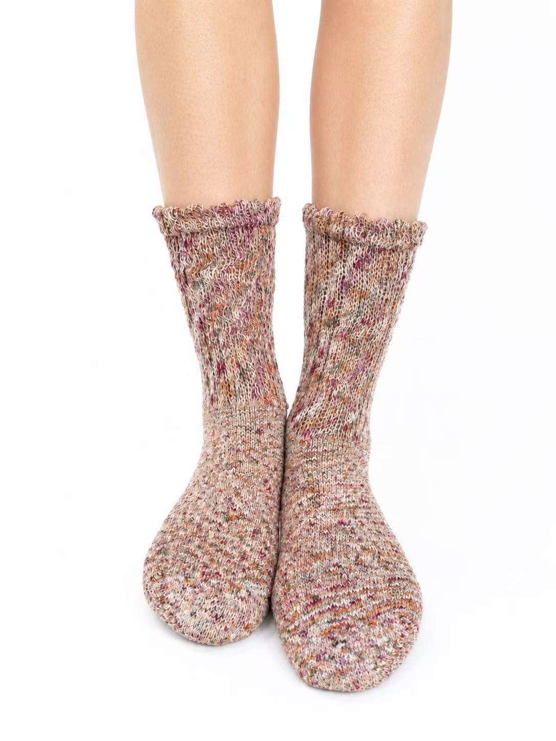 Ombre Loose Top Sock Collection - Amber