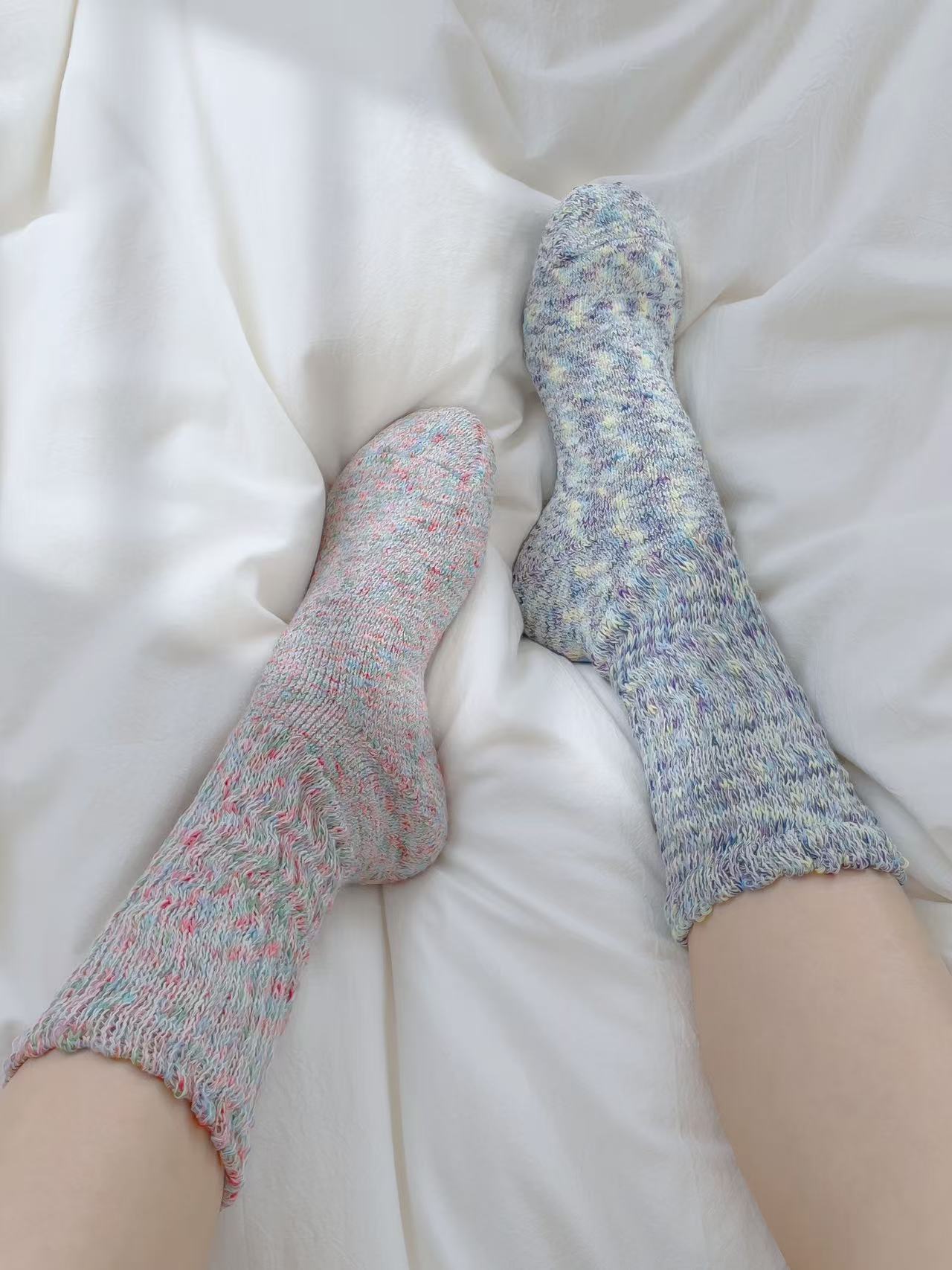 Ombre Loose Top Sock Collection - Frost