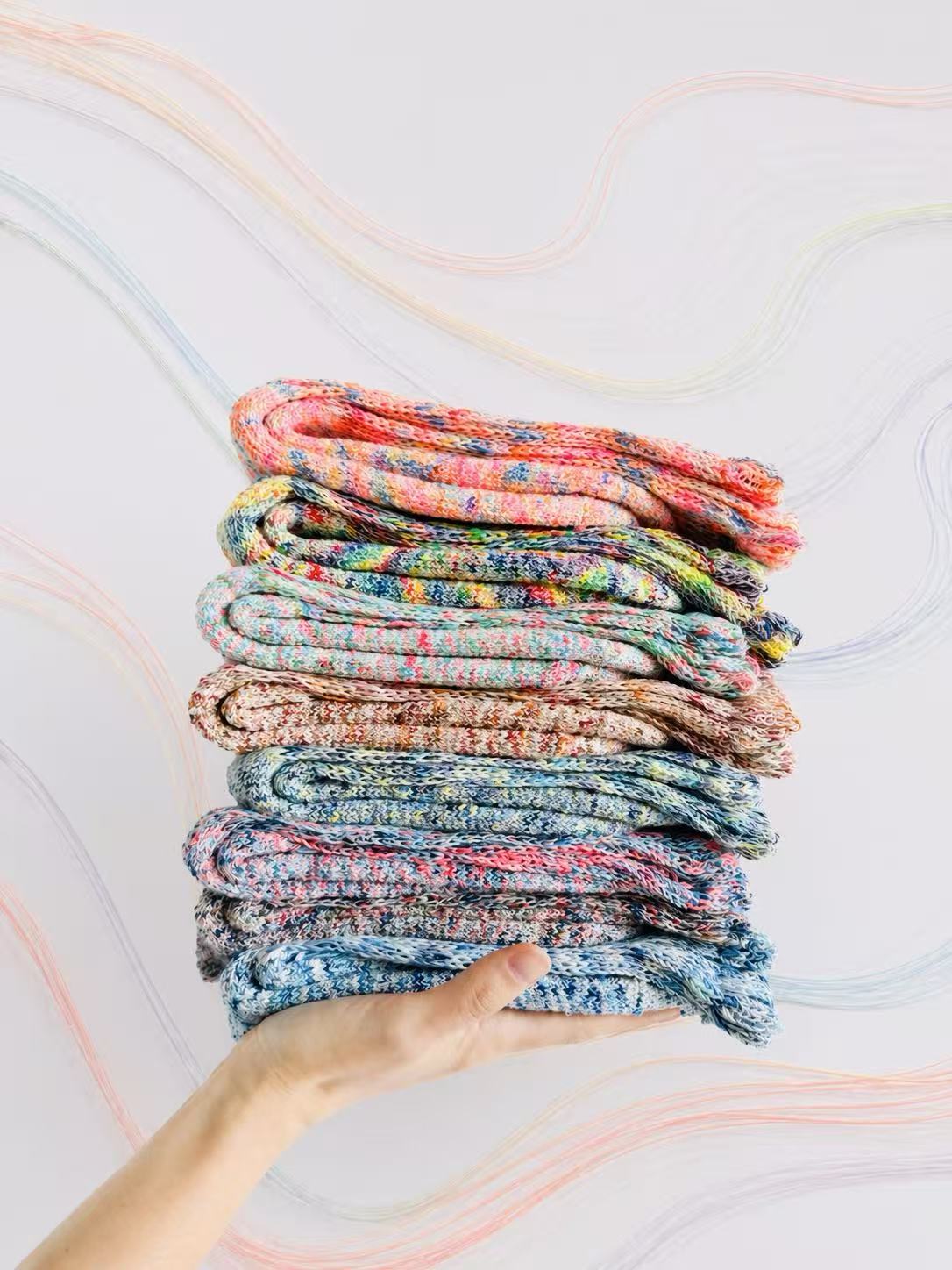 Ombre Loose Top Sock Collection - Prism